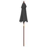 Parasol met houten paal 196x231 cm antracietkleurig - AllerleiShop