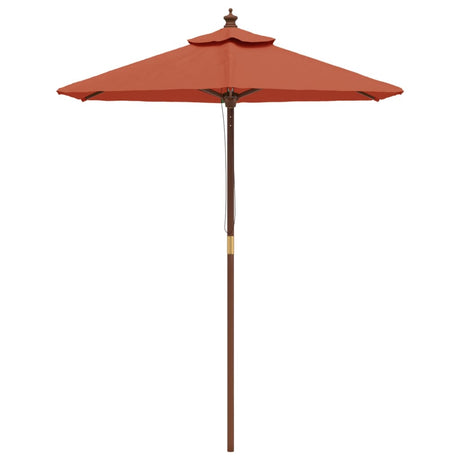 Parasol met houten paal 196x231 cm terracottakleurig - AllerleiShop