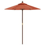 Parasol met houten paal 196x231 cm terracottakleurig - AllerleiShop