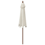 Parasol met houten paal 299x240 cm zandkleurig - AllerleiShop