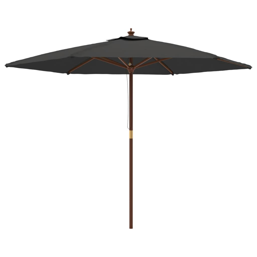 Parasol met houten paal 299x240 cm antracietkleurig - AllerleiShop