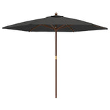 Parasol met houten paal 299x240 cm antracietkleurig - AllerleiShop