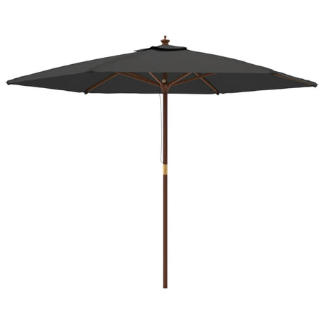 Parasol met houten paal 299x240 cm antracietkleurig - AllerleiShop