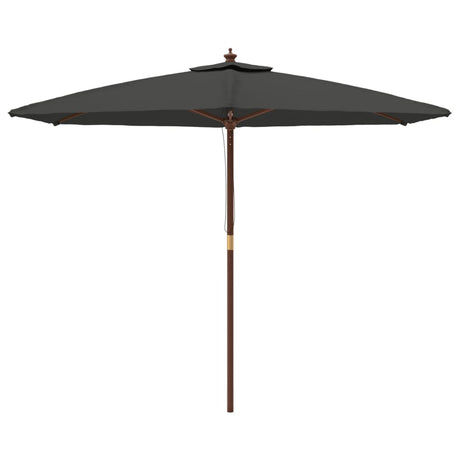 Parasol met houten paal 299x240 cm antracietkleurig - AllerleiShop