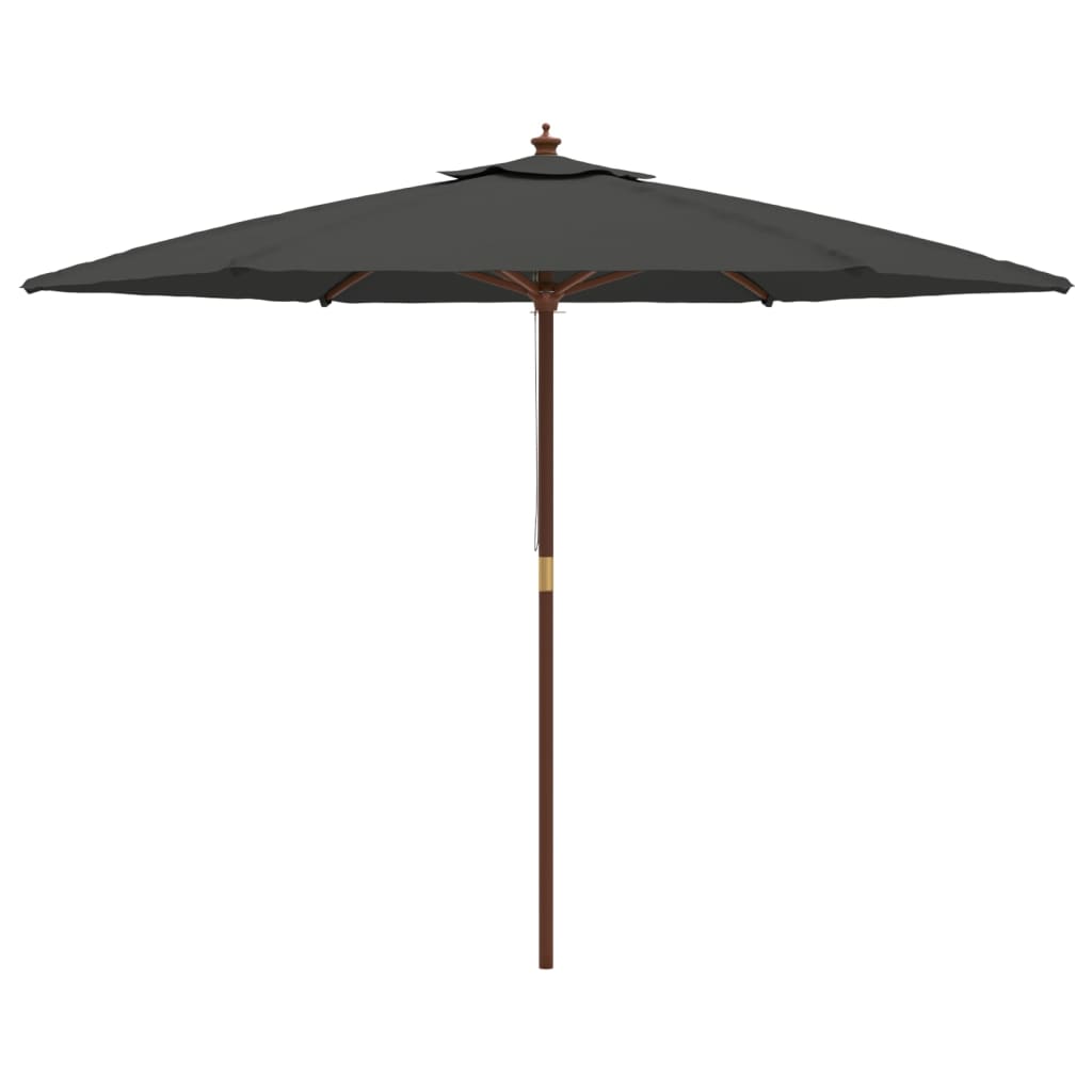 Parasol met houten paal 299x240 cm antracietkleurig - AllerleiShop