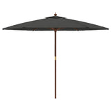 Parasol met houten paal 299x240 cm antracietkleurig - AllerleiShop