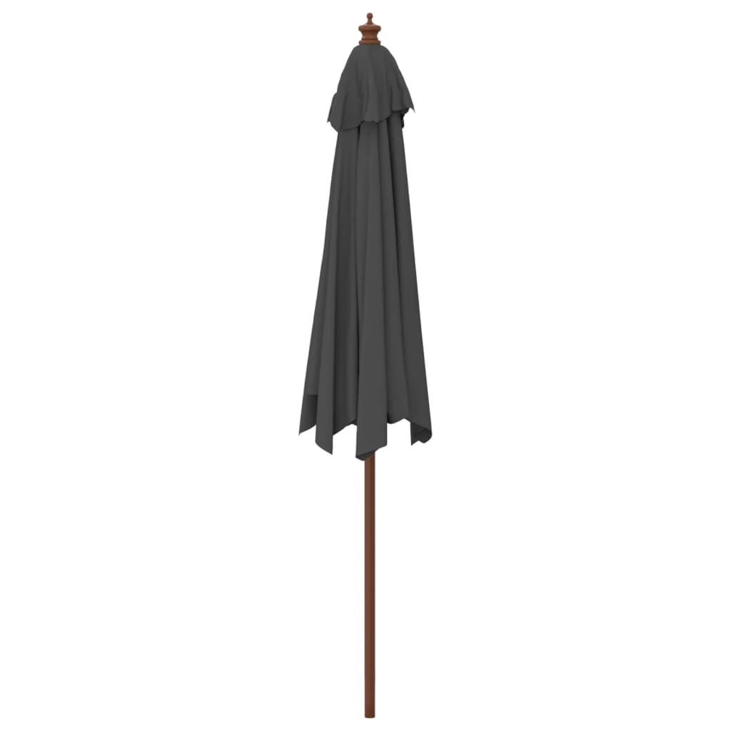 Parasol met houten paal 299x240 cm antracietkleurig - AllerleiShop