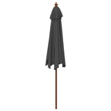 Parasol met houten paal 299x240 cm antracietkleurig - AllerleiShop