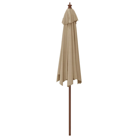 Parasol met houten paal 299x240 cm taupe - AllerleiShop