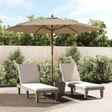 Parasol met houten paal 299x240 cm taupe - AllerleiShop