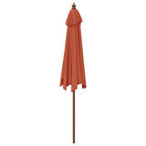 Parasol met houten paal 299x240 cm terracottakleurig - AllerleiShop