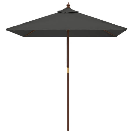 Parasol met houten paal 198x198x231 cm antracietkleurig - AllerleiShop