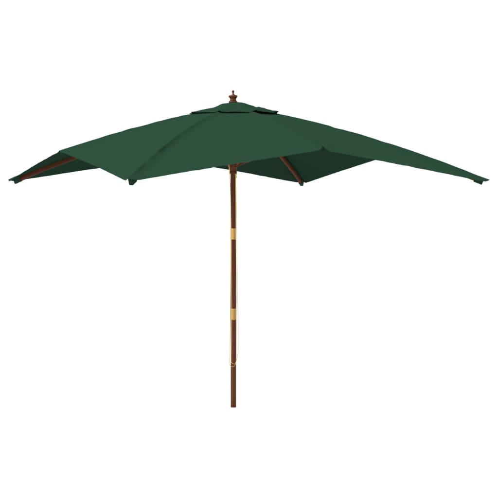 Parasol met houten paal 300x300x273 cm groen - AllerleiShop