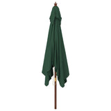 Parasol met houten paal 300x300x273 cm groen - AllerleiShop