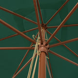 Parasol met houten paal 300x300x273 cm groen - AllerleiShop