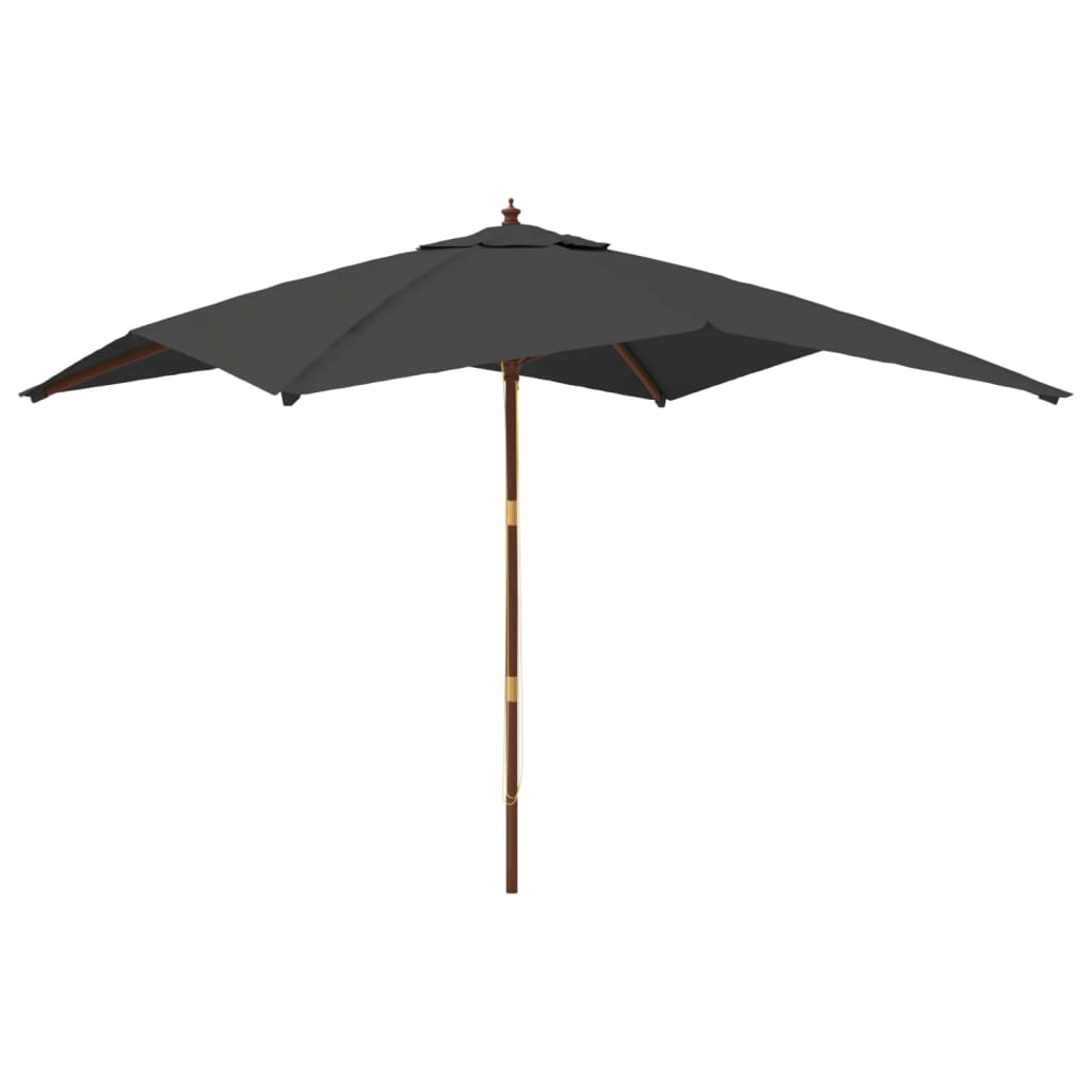 Parasol met houten paal 300x300x273 cm antracietkleurig - AllerleiShop