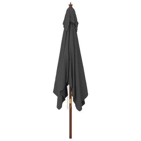 Parasol met houten paal 300x300x273 cm antracietkleurig - AllerleiShop