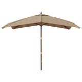 Parasol met houten paal 300x300x273 cm taupe - AllerleiShop