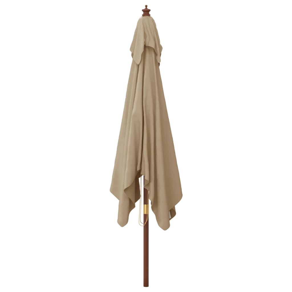 Parasol met houten paal 300x300x273 cm taupe - AllerleiShop