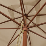 Parasol met houten paal 300x300x273 cm taupe - AllerleiShop