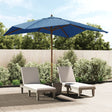 Parasol met houten paal 300x300x273 cm azuurblauw - AllerleiShop