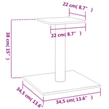 Krabpaal met platform 38 cm lichtgrijs