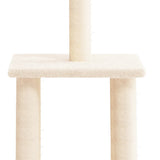 Kattenmeubel met sisal krabpalen 85,5 cm crèmekleurig