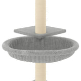 Kattenmeubel met sisal krabpalen 72 cm lichtgrijs