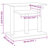 Krabpaal met platforms 62,5 cm lichtgrijs