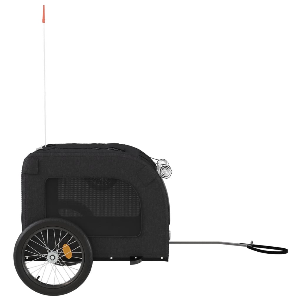 Hondenfietstrailer oxford stof en ijzer zwart - AllerleiShop