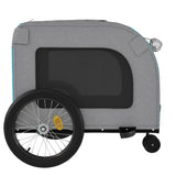 Hondenfietstrailer oxford stof en ijzer blauw en grijs - AllerleiShop