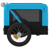 Hondenfietstrailer oxford stof en ijzer blauw en zwart - AllerleiShop