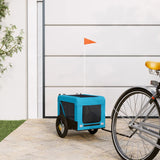 Hondenfietstrailer oxford stof en ijzer blauw en zwart - AllerleiShop