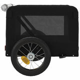 Hondenfietstrailer oxford stof en ijzer zwart - AllerleiShop