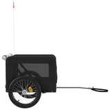 Hondenfietstrailer oxford stof en ijzer zwart - AllerleiShop