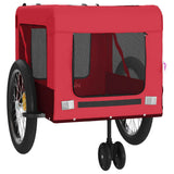 Hondenfietstrailer oxford stof en ijzer rood en zwart - AllerleiShop