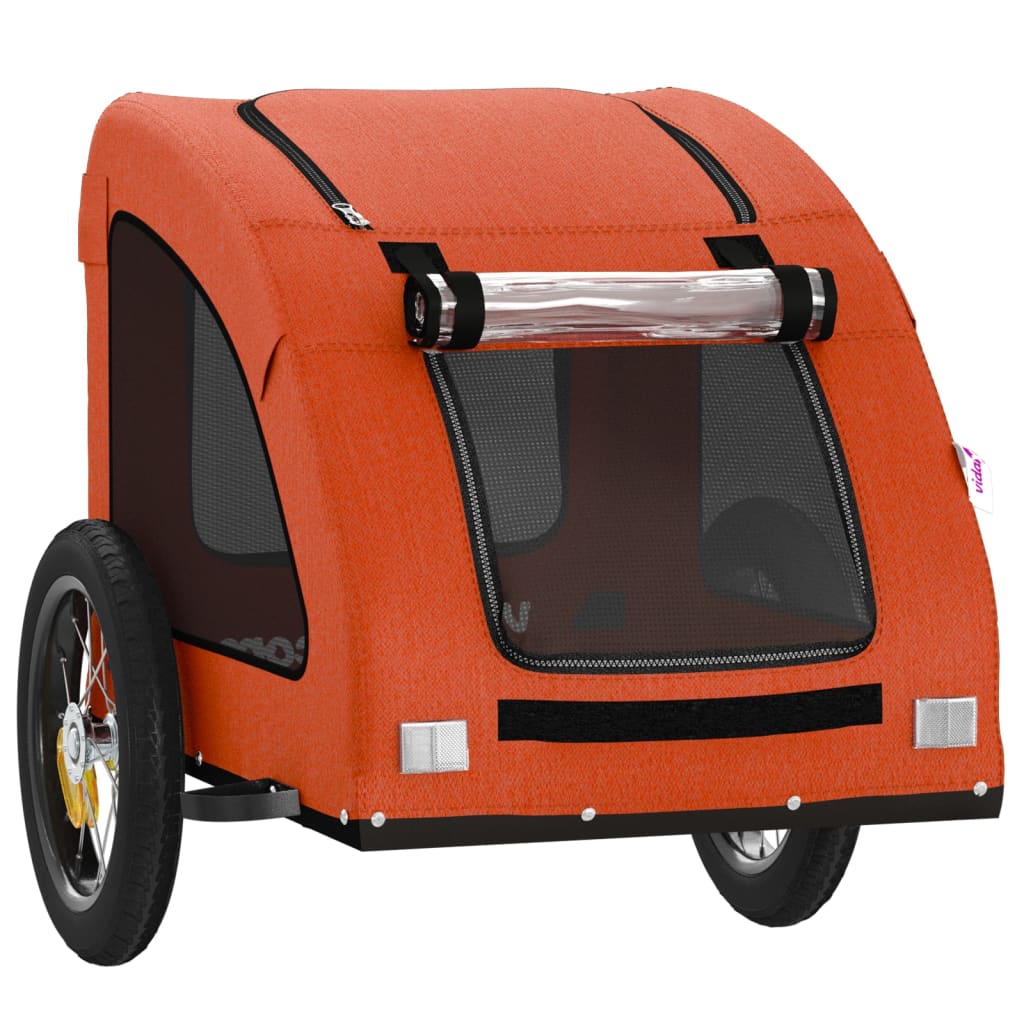 Hondenfietstrailer oxford stof en ijzer oranje - AllerleiShop