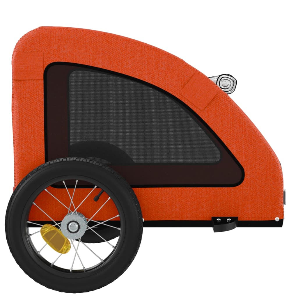 Hondenfietstrailer oxford stof en ijzer oranje - AllerleiShop