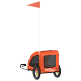 Hondenfietstrailer oxford stof en ijzer oranje - AllerleiShop