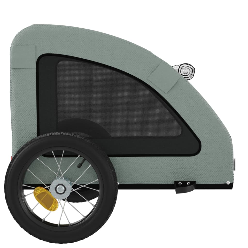 Hondenfietstrailer oxford stof en ijzer grijs - AllerleiShop