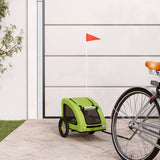 Hondenfietstrailer oxford stof en ijzer groen - AllerleiShop