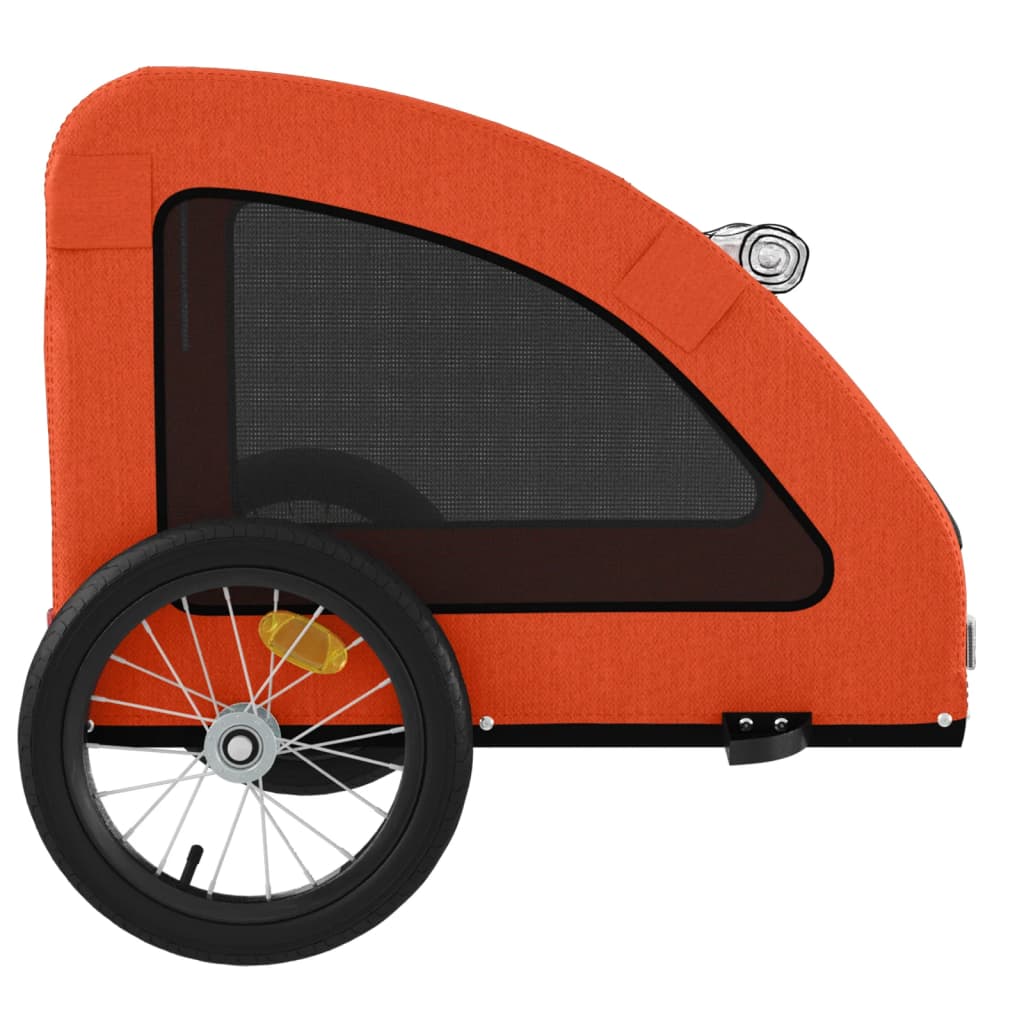 Hondenfietstrailer oxford stof en ijzer oranje - AllerleiShop