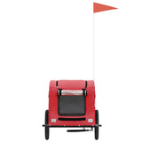 Hondenfietstrailer oxford stof en ijzer rood - AllerleiShop