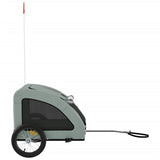 Hondenfietstrailer oxford stof en ijzer grijs - AllerleiShop