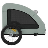 Hondenfietstrailer oxford stof en ijzer grijs - AllerleiShop