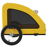 Hondenfietstrailer oxford stof en ijzer geel - AllerleiShop