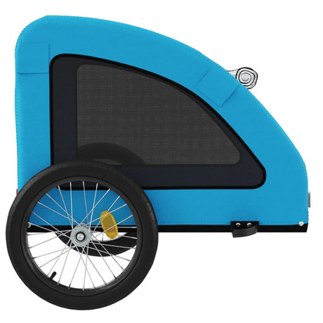 Hondenfietstrailer oxford stof en ijzer blauw