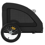 Hondenfietstrailer oxford stof en ijzer zwart - AllerleiShop