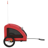 Hondenfietstrailer oxford stof en ijzer rood