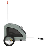 Hondenfietstrailer oxford stof en ijzer grijs - AllerleiShop